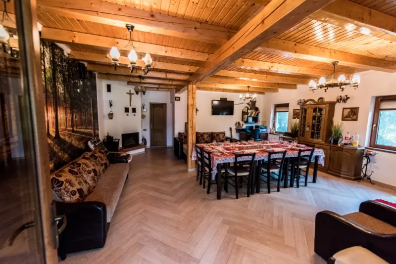Inside the guesthouse